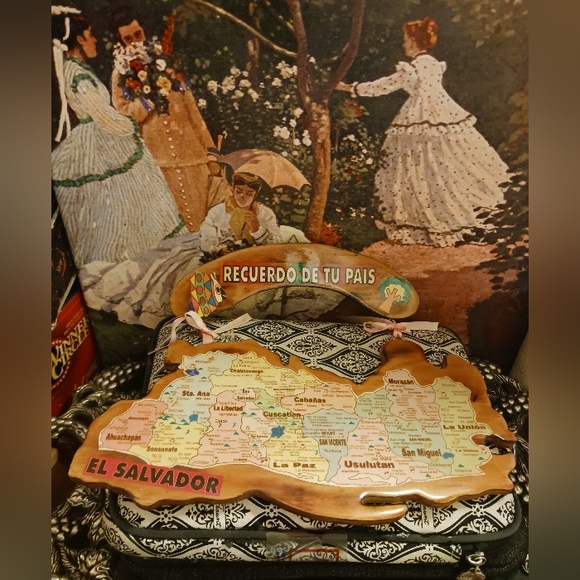 Artesian Wood Wall Map "Recuerdos De El ๐ธ๐ป EL SALVADOR "(Map Memories)๐Gift! - Picture 6 of 8